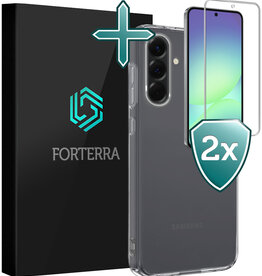 Forterra Forterra Samsung Galaxy A56 Hoesje Siliconen Met 2x Screenprotector - Transparant