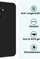 Forterra Forterra Samsung Galaxy A56 Hoesje Siliconen Met 2x Screenprotector - Zwart