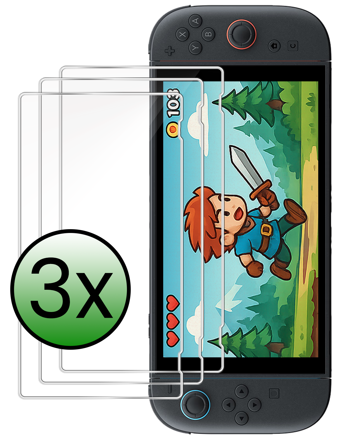 BASEY. BASEY. Nintendo Switch 2 Screenprotector - 3 PACK