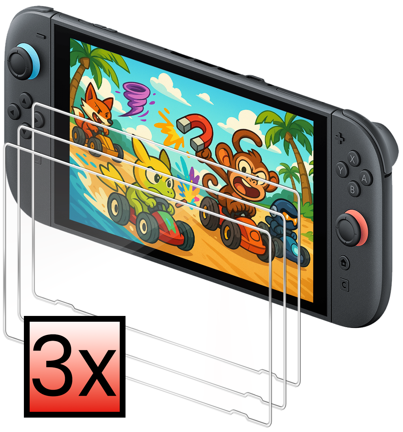 NoXx NoXx Nintendo Switch 2 Screenprotector - 3 PACK
