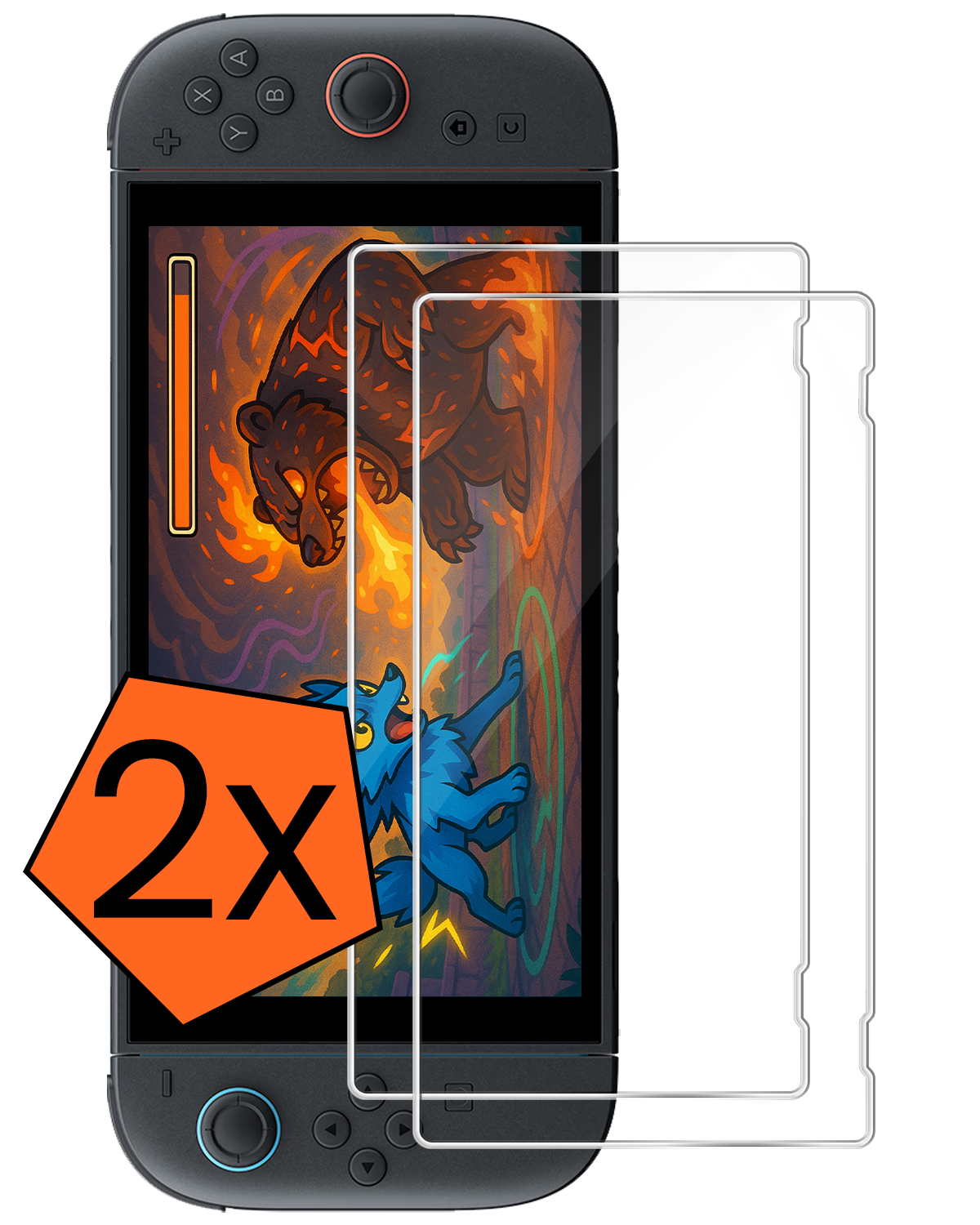 Nomfy Nomfy Nintendo Switch 2 Screenprotector - 2 PACK