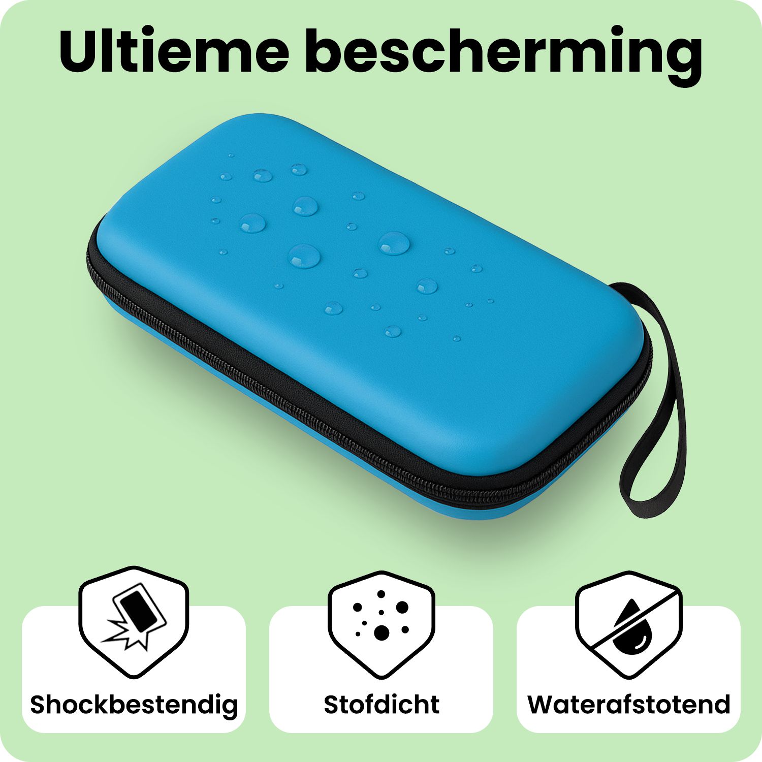 BASEY. BASEY. Nintendo Switch 2 Hoesje Met Screenprotector - Blauw
