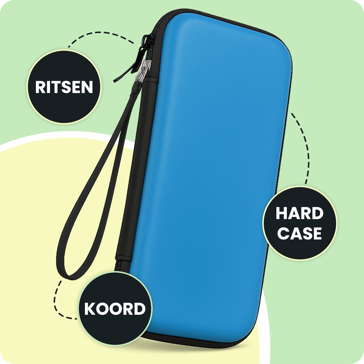 BASEY. BASEY. Nintendo Switch 2 Hoesje Met Screenprotector - Blauw