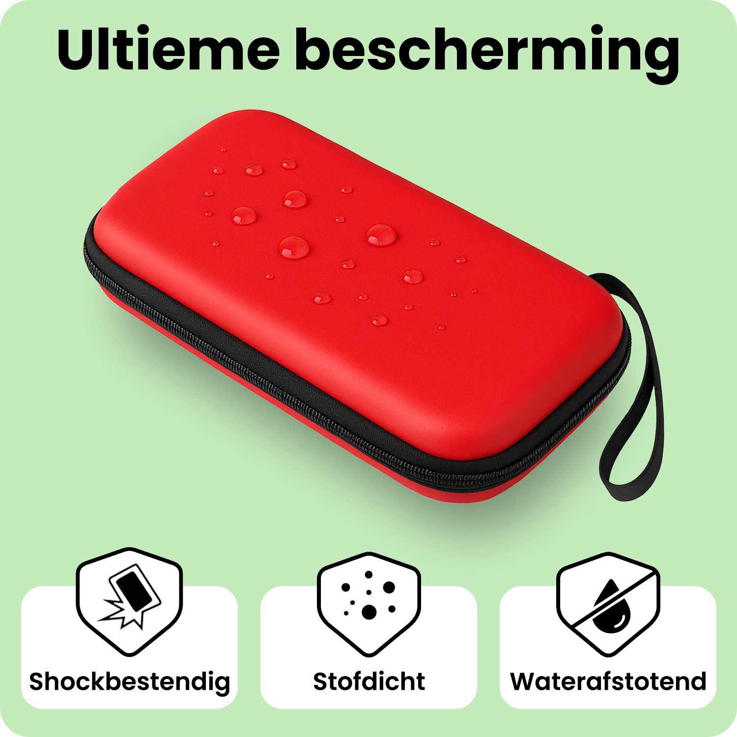 BASEY. BASEY. Nintendo Switch 2 Hoesje Met Screenprotector - Rood