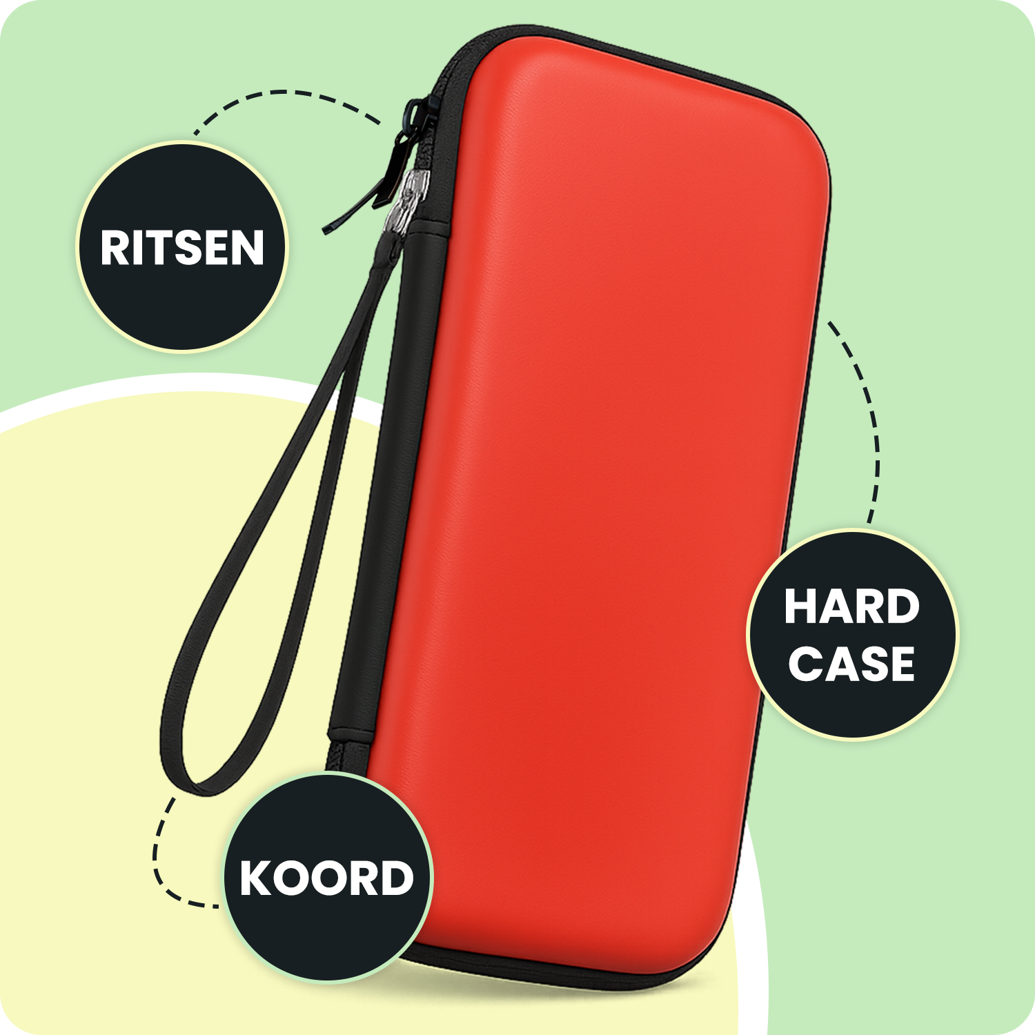 BASEY. BASEY. Nintendo Switch 2 Hoesje Met Screenprotector - Rood