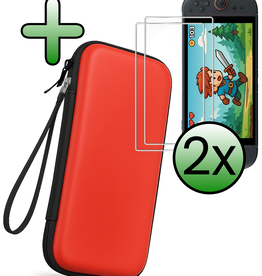BASEY. BASEY. Nintendo Switch 2 Hoesje Met 2x Screenprotector - Rood