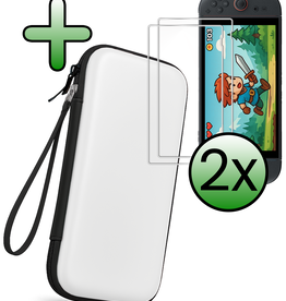 BASEY. BASEY. Nintendo Switch 2 Hoesje Met 2x Screenprotector - Wit