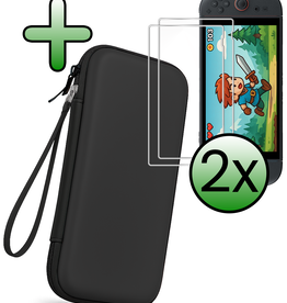 BASEY. BASEY. Nintendo Switch 2 Hoesje Met 2x Screenprotector - Zwart