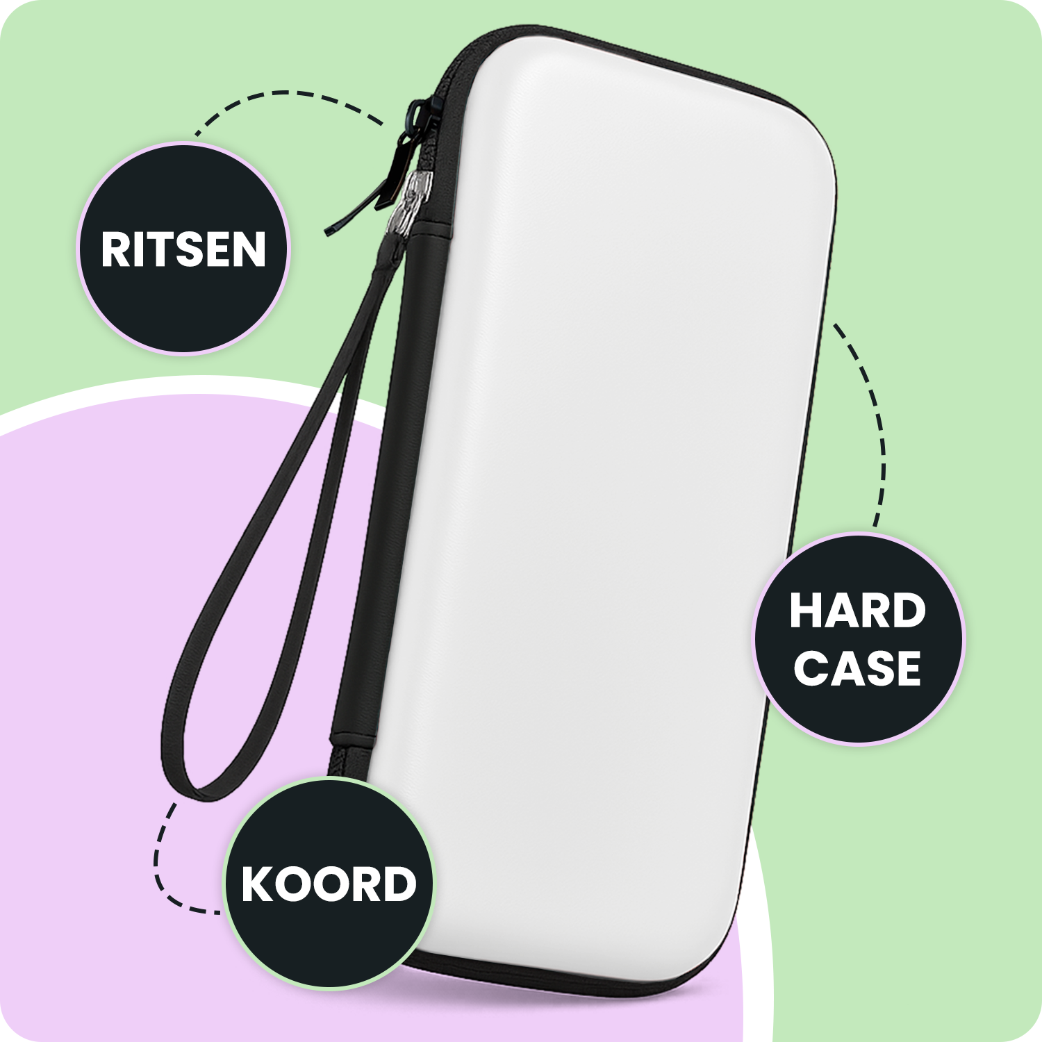 NoXx NoXx Nintendo Switch 2 Hoesje Met Screenprotector - Wit