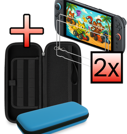 NoXx NoXx Nintendo Switch 2 Hoesje Met 2x Screenprotector - Blauw