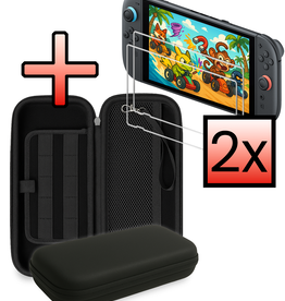 NoXx NoXx Nintendo Switch 2 Hoesje Met 2x Screenprotector - Zwart
