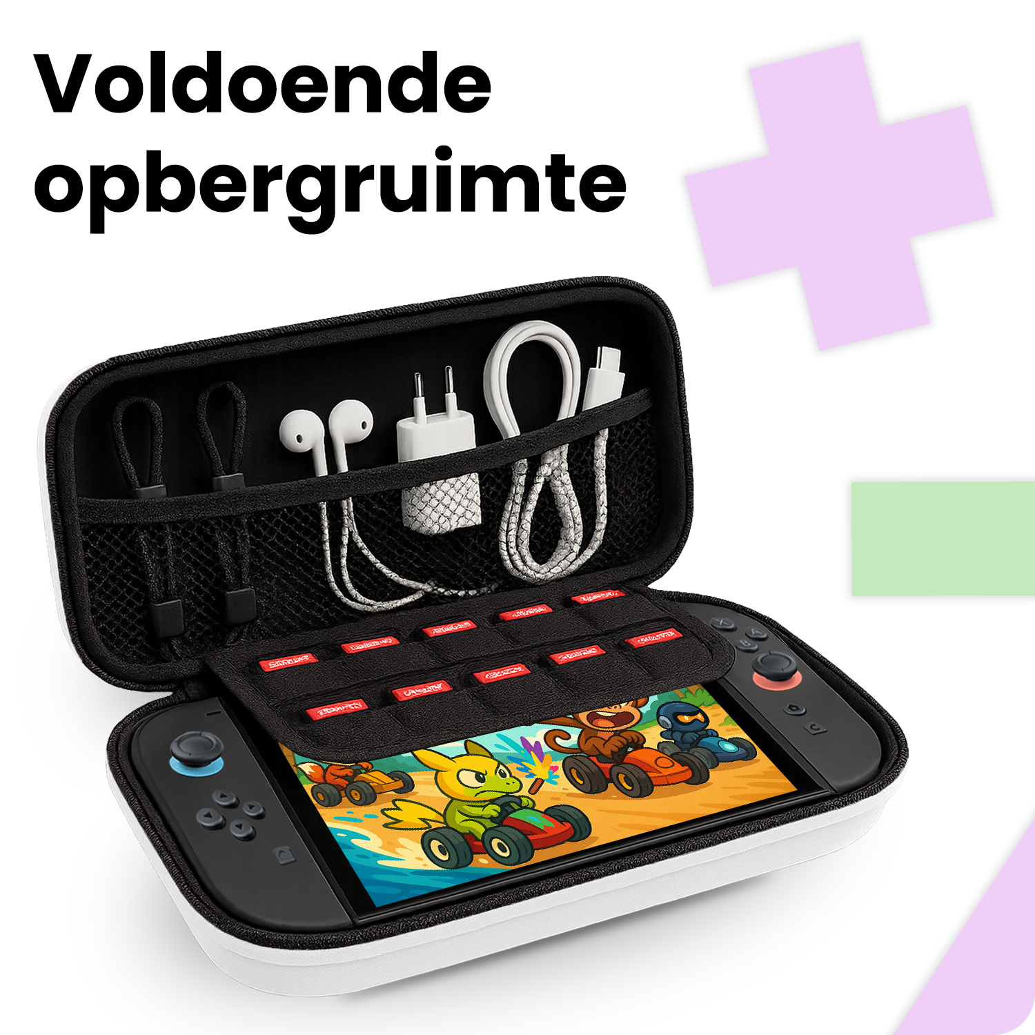 NoXx NoXx Nintendo Switch 2 Hoesje Met Screenprotector - Wit