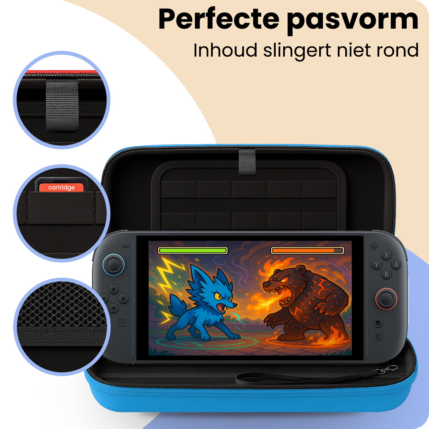 Nomfy Nomfy Hoesje voor Nintendo Switch 2 - Blauw