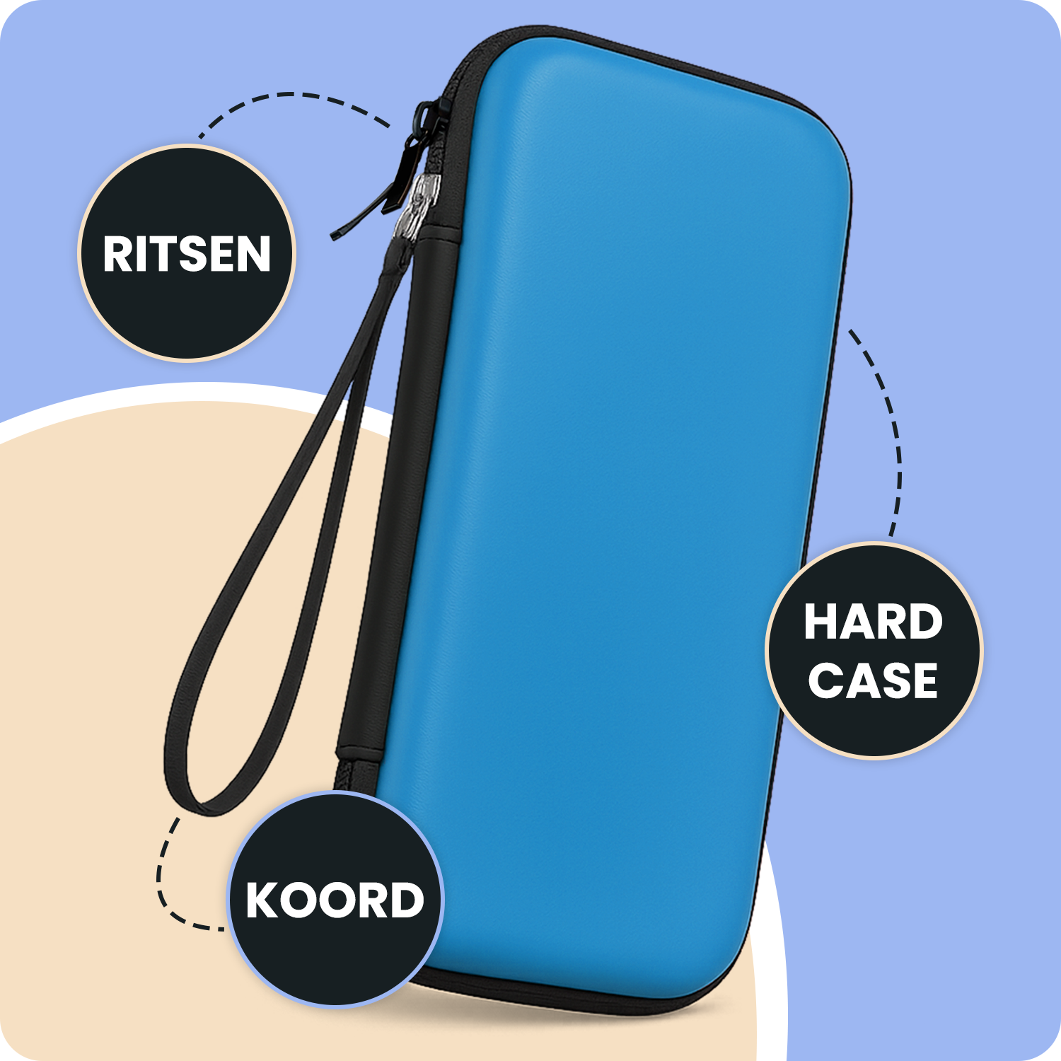 Nomfy Nomfy Nintendo Switch 2 Hoesje Met Screenprotector - Blauw