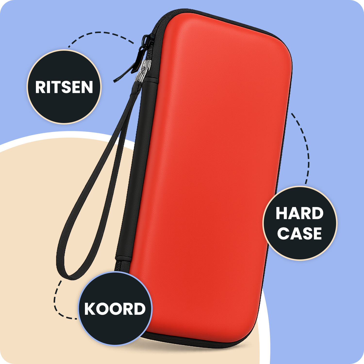 Nomfy Nomfy Nintendo Switch 2 Hoesje Met Screenprotector - Rood