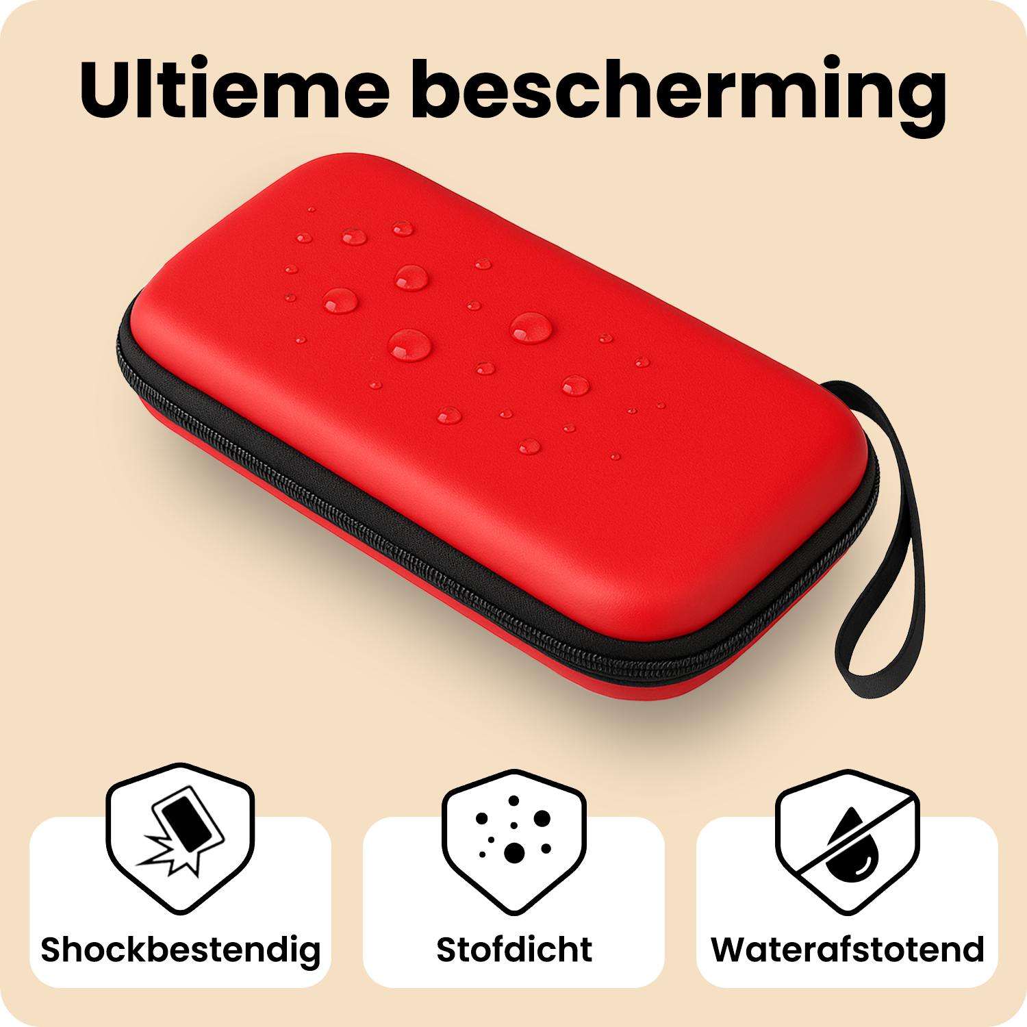 Nomfy Nomfy Nintendo Switch 2 Hoesje Met Screenprotector - Rood