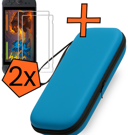 Nomfy Nomfy Nintendo Switch 2 Hoesje Met 2x Screenprotector - Blauw