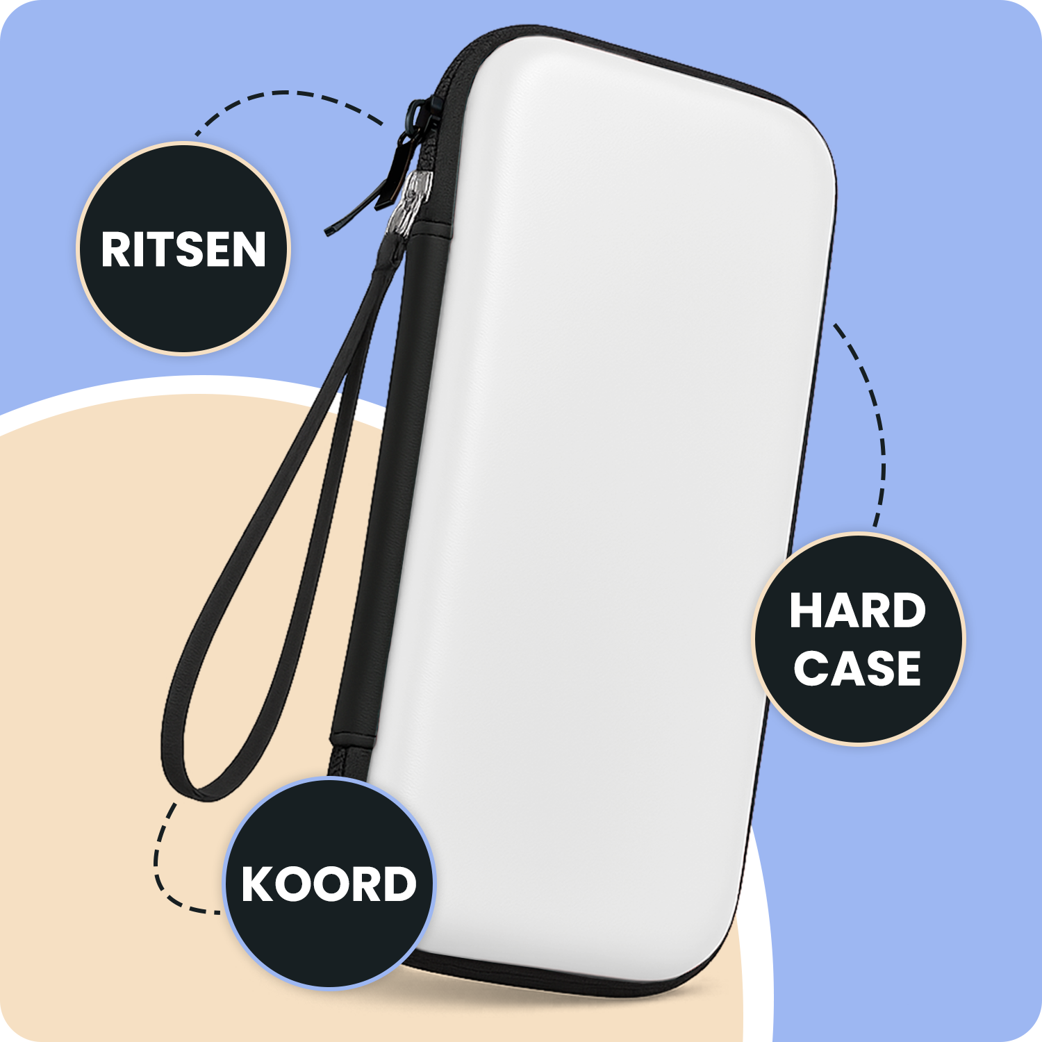 Nomfy Nomfy Nintendo Switch 2 Hoesje Met Screenprotector - Wit