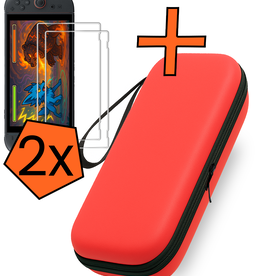 Nomfy Nomfy Nintendo Switch 2 Hoesje Met 2x Screenprotector - Rood