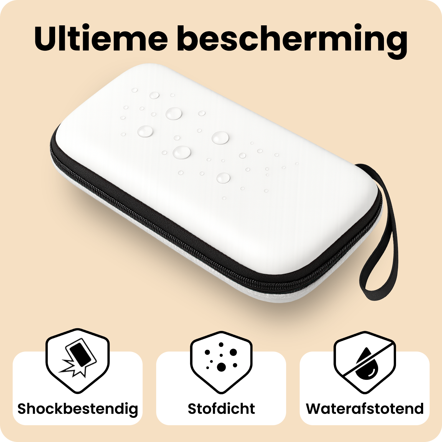 Nomfy Nomfy Nintendo Switch 2 Hoesje Met Screenprotector - Wit