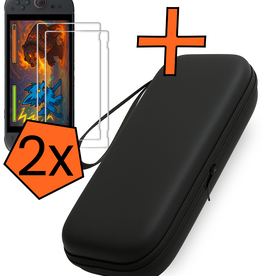 Nomfy Nomfy Nintendo Switch 2 Hoesje Met 2x Screenprotector - Zwart