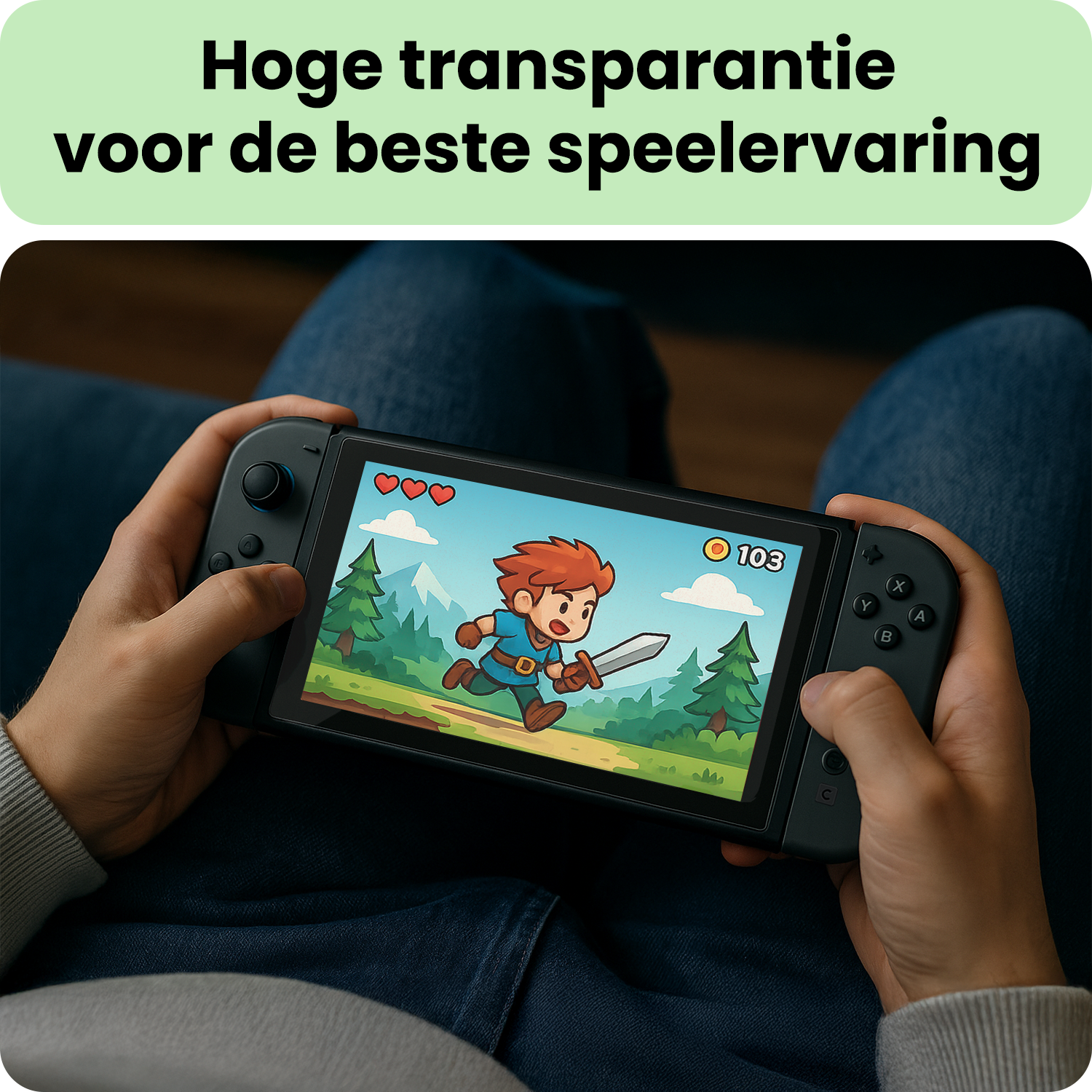 BASEY. BASEY. Nintendo Switch 2 Hoesje Handvat Met Screenprotector - Blauw