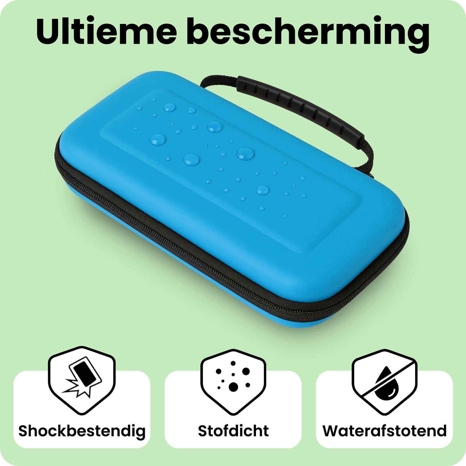 BASEY. BASEY. Nintendo Switch 2 Hoesje Handvat Met Screenprotector - Blauw