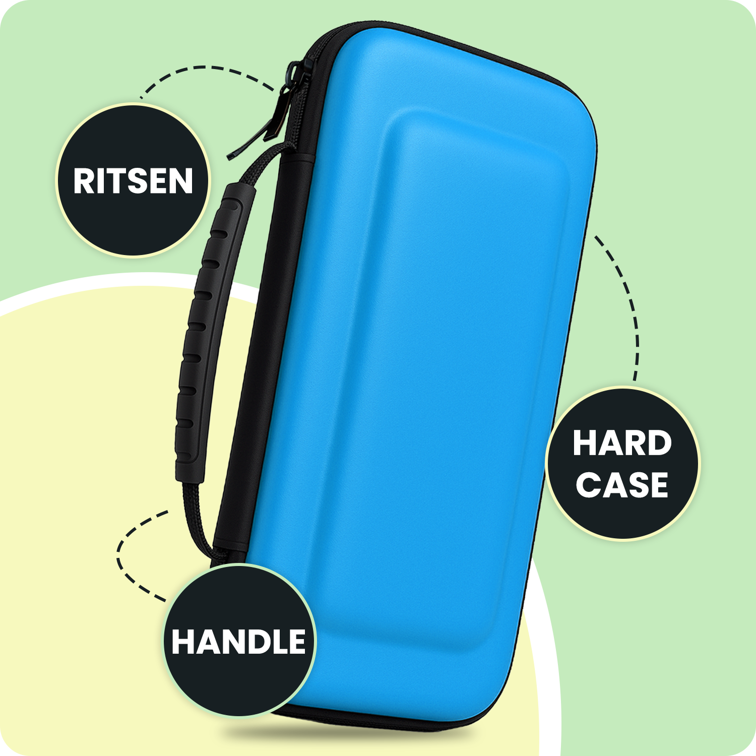 BASEY. BASEY. Nintendo Switch 2 Hoesje Handvat Met Screenprotector - Blauw