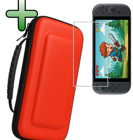 BASEY. BASEY. Nintendo Switch 2 Hoesje Handvat Met Screenprotector - Rood