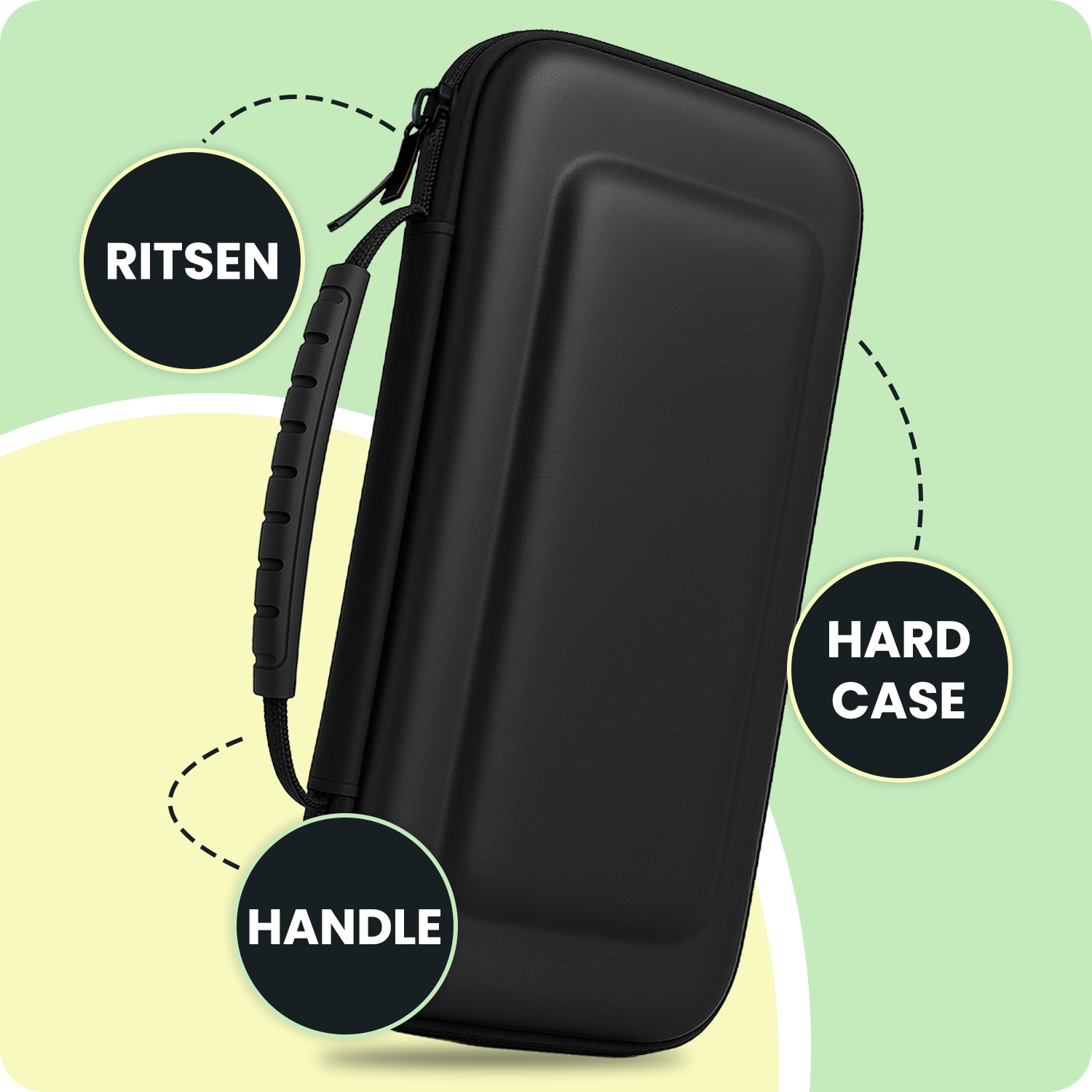 BASEY. BASEY. Nintendo Switch 2 Hoesje Handvat Met Screenprotector - Zwart