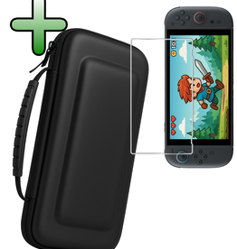 BASEY. BASEY. Nintendo Switch 2 Hoesje Handvat Met Screenprotector - Zwart
