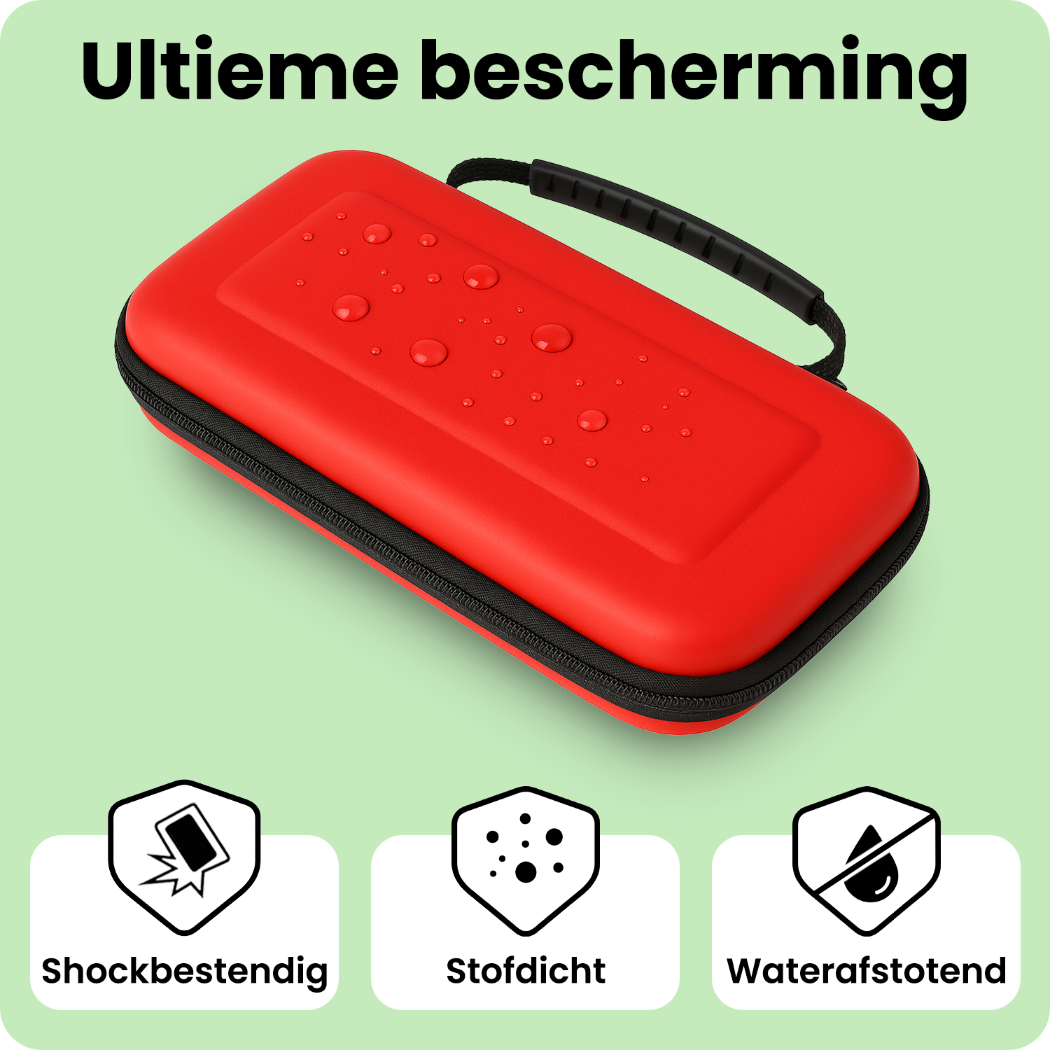 BASEY. BASEY. Nintendo Switch 2 Hoesje Handvat Met Screenprotector - Rood