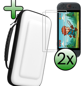 BASEY. BASEY. Nintendo Switch 2 Hoesje Handvat Met  2x Screenprotector - Wit