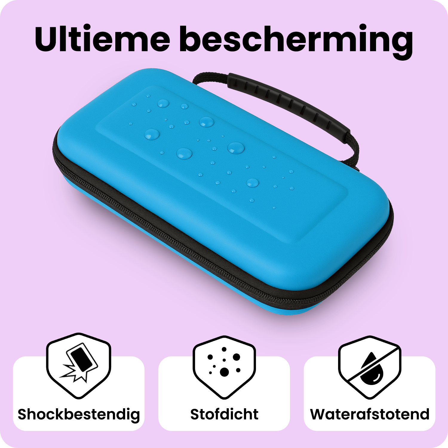 NoXx NoXx Nintendo Switch 2 Hoesje Handvat Met Screenprotector - Blauw