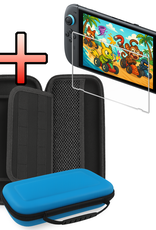 NoXx NoXx Nintendo Switch 2 Hoesje Handvat Met Screenprotector - Blauw
