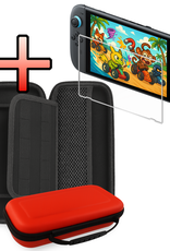 NoXx NoXx Nintendo Switch 2 Hoesje Handvat Met Screenprotector - Rood