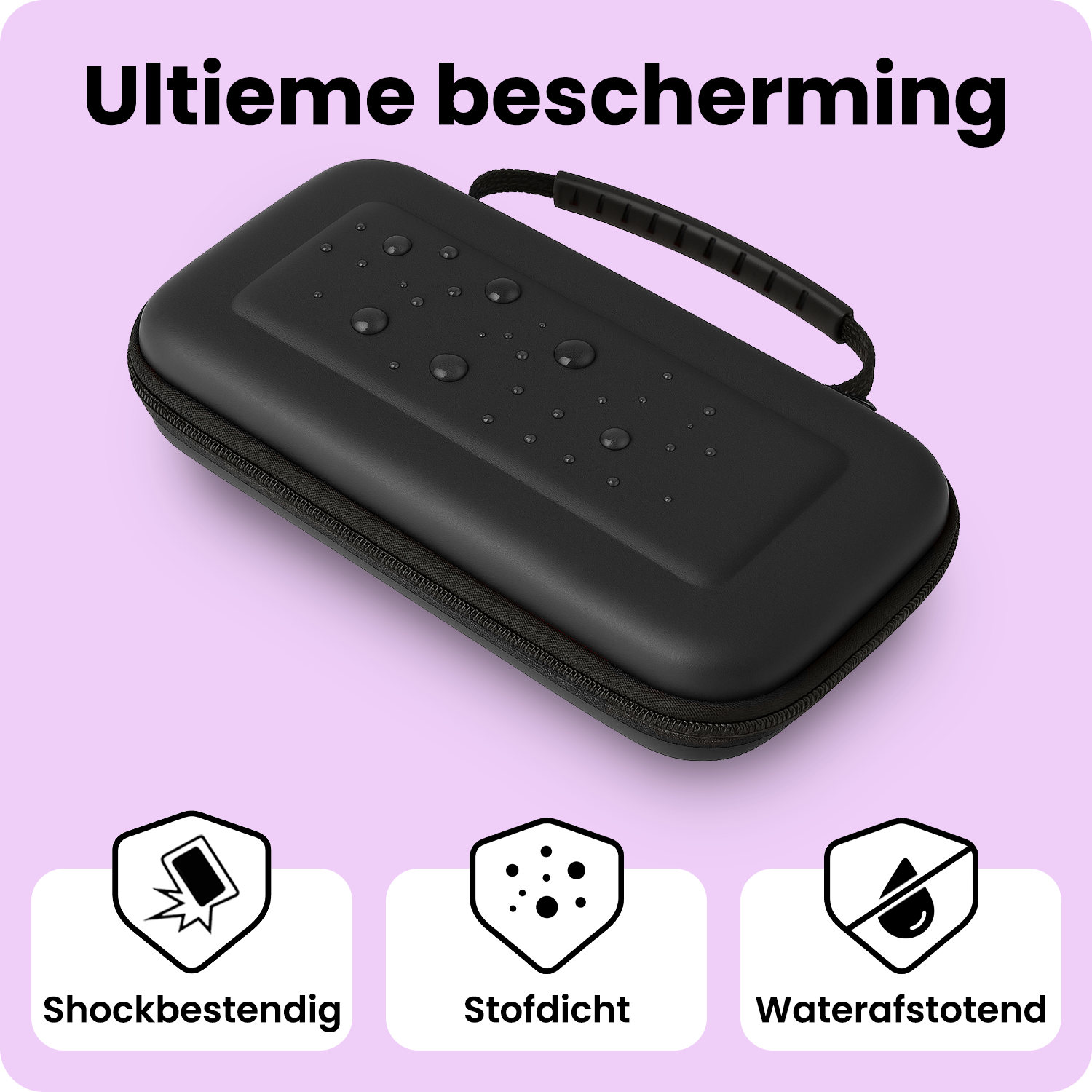 NoXx NoXx Nintendo Switch 2 Hoesje Handvat Met Screenprotector - Zwart