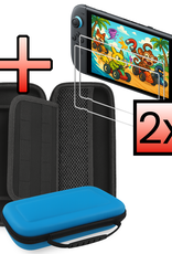 NoXx NoXx Nintendo Switch 2 Hoesje Handvat Met Screenprotector - Blauw