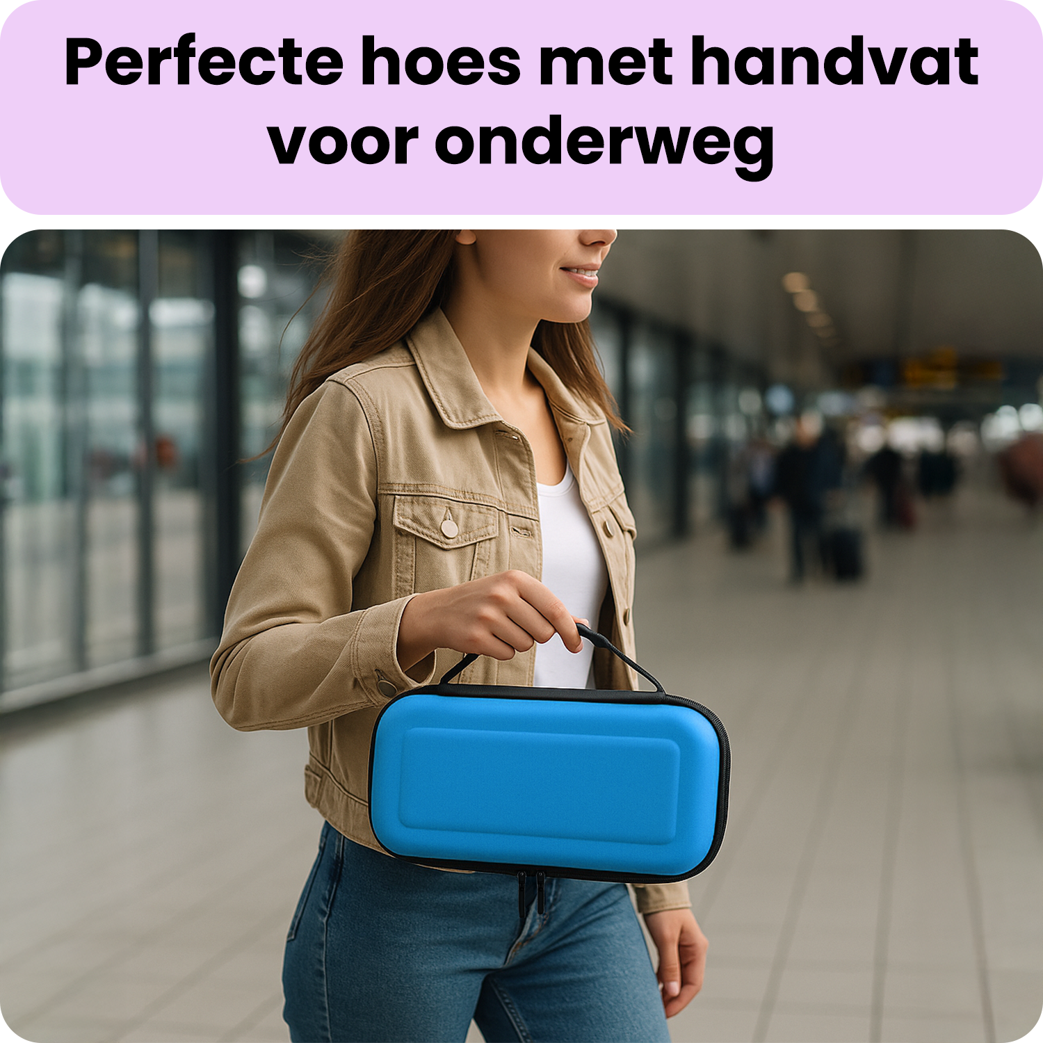 NoXx NoXx Nintendo Switch 2 Hoesje Handvat Met Screenprotector - Blauw