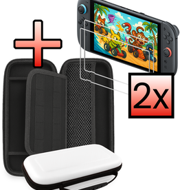 NoXx NoXx Nintendo Switch 2 Hoesje Handvat Met 2x Screenprotector - Wit