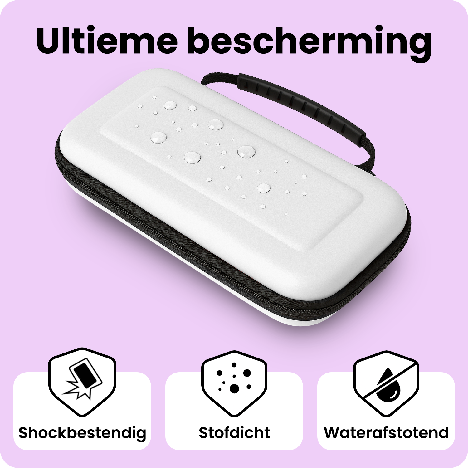 NoXx NoXx Nintendo Switch 2 Hoesje Handvat Met Screenprotector - Wit