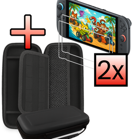 NoXx NoXx Nintendo Switch 2 Hoesje Handvat Met 2x Screenprotector - Zwart