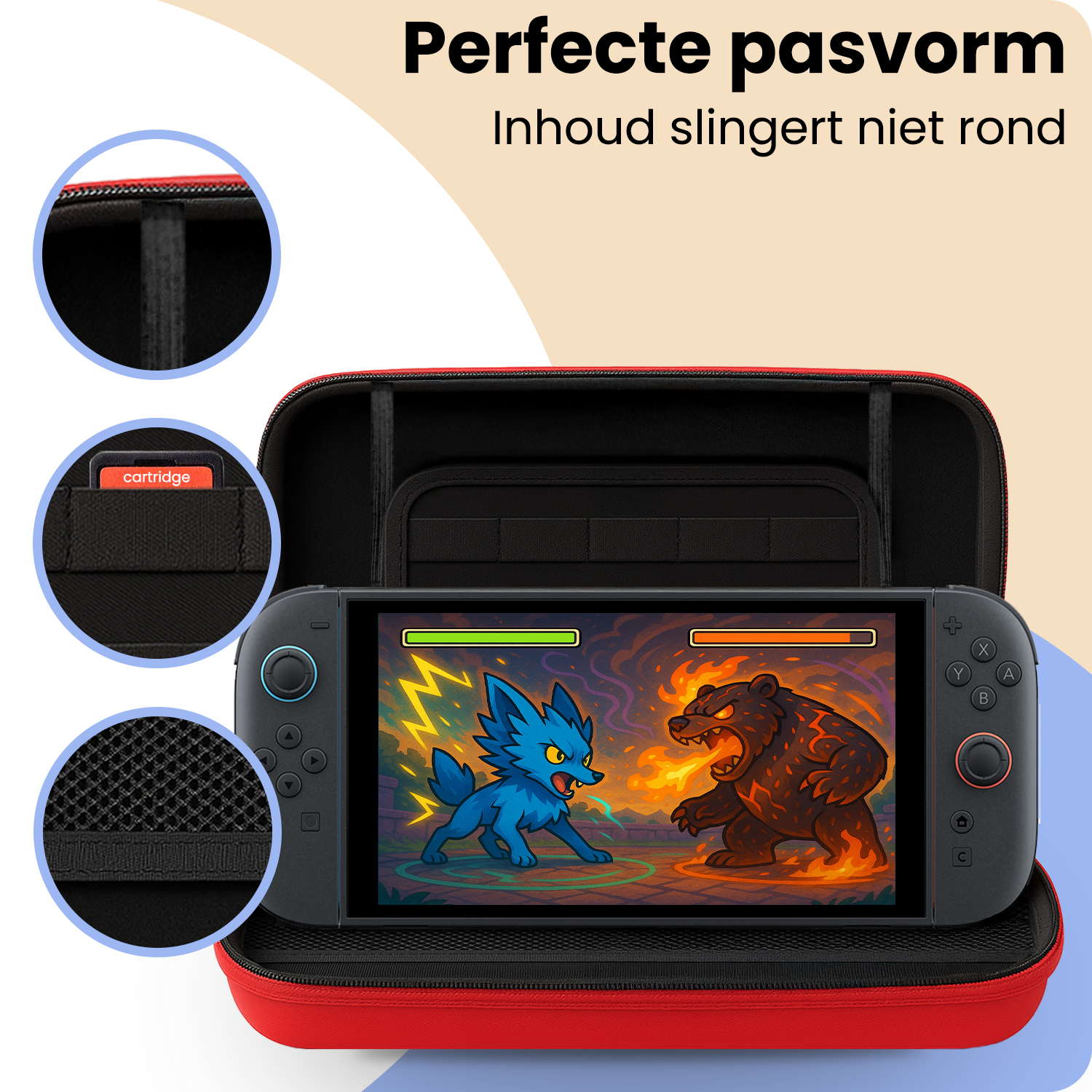 Nomfy Nomfy Hoesje voor Nintendo Switch 2 - Rood