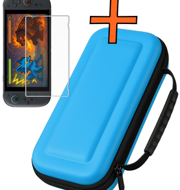 Nomfy Nomfy Nintendo Switch 2 Hoesje Handvat Met Screenprotector - Blauw