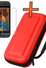 Nomfy Nomfy Nintendo Switch 2 Hoesje Handvat Met Screenprotector - Rood