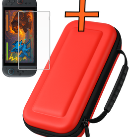 Nomfy Nomfy Nintendo Switch 2 Hoesje Handvat Met Screenprotector - Rood
