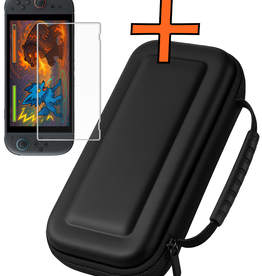Nomfy Nomfy Nintendo Switch 2 Hoesje Handvat Met Screenprotector - Zwart