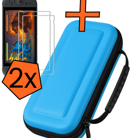 Nomfy Nomfy Nintendo Switch 2 Hoesje Handvat Met 2x Screenprotector - Blauw