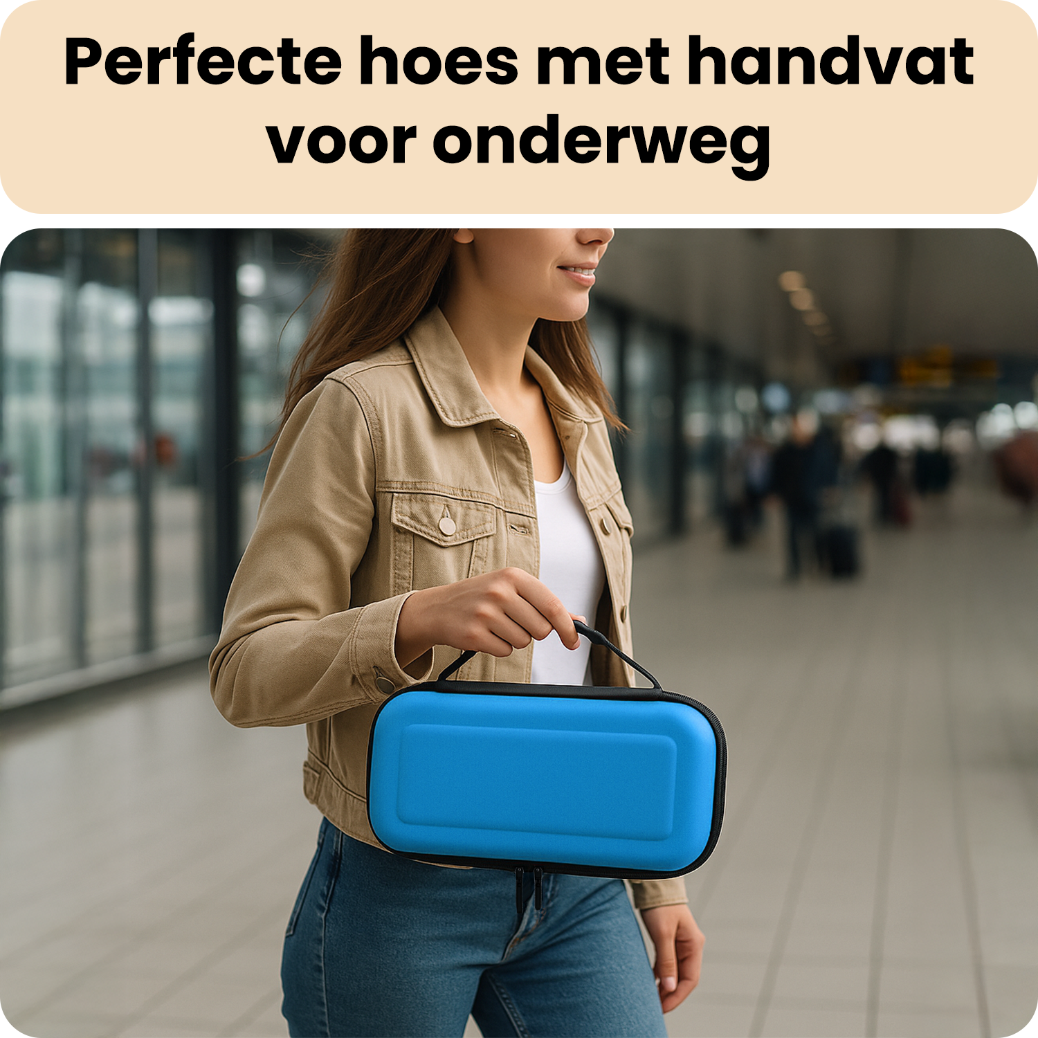 Nomfy Nomfy Nintendo Switch 2 Hoesje Handvat Met Screenprotector - Blauw