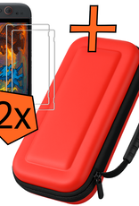 Nomfy Nomfy Nintendo Switch 2 Hoesje Handvat Met Screenprotector - Rood